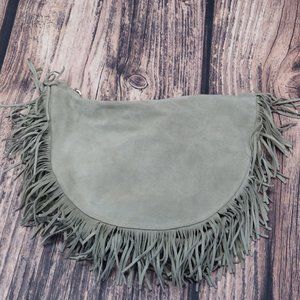 Yuri Gray Leather Boho Hippie Fashion Bag Purse New